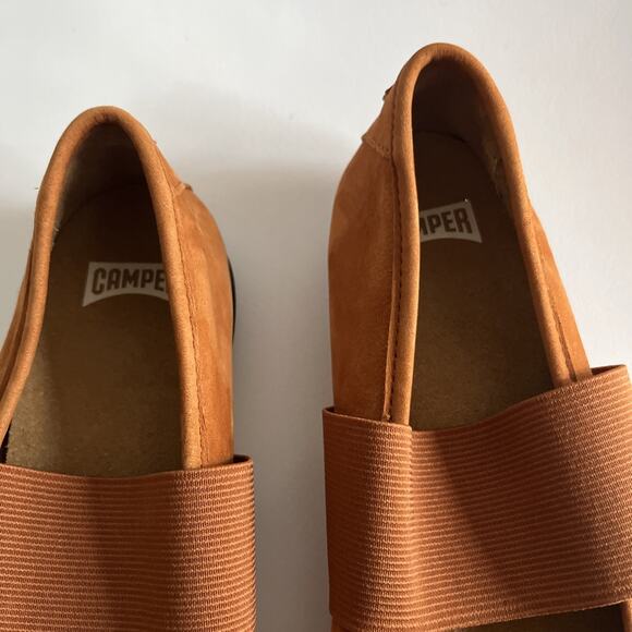 Camper Right Nina Ballerina Flats Brown Nubuck Leather Women’s Size 40  New - Picture 3 of 13